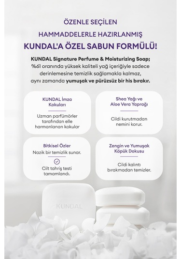 Yoğun Nemlendirici Sabun Kundal Signature Perfume & Moisturizing Soap White Musk 100gr