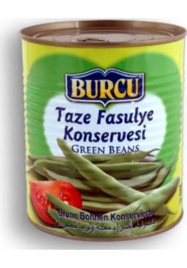 Burcu Taze Fasulye Konservesi Teneke 800 G