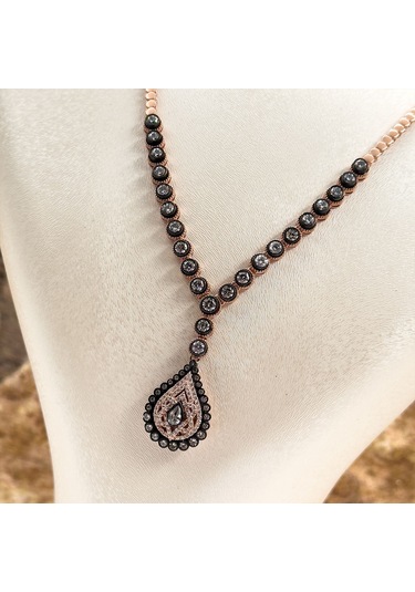 Elmas Montür Rosegold Özel Üretim Gümüş Set Takım - Lvrset16 Rose Gold