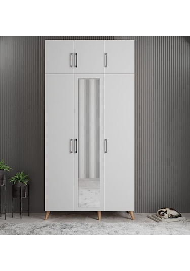 Açelya Portmanto Vestiyer Çam Beyaz 135 cmM5