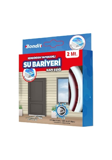 Bondit Su Bariyeri Kapı Altı Sızdırmaz Su Tutucu Yapışkanlı Slikon Bant Bandı 2 Metre Bnd01020015