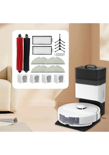 Roborock Q8 Max, Q8 Max+, Q5 Pro, Yedek Parça Aksesuarları Ana Fırça Hepa Filtre Paspas Elektrikli Süpürge Torbası Db Yc İle Uyumludur