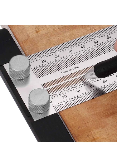 Rox Wood 0090 Hassas İşaretleme Şablon Paslanmaz T Cetvel 300 Mm
