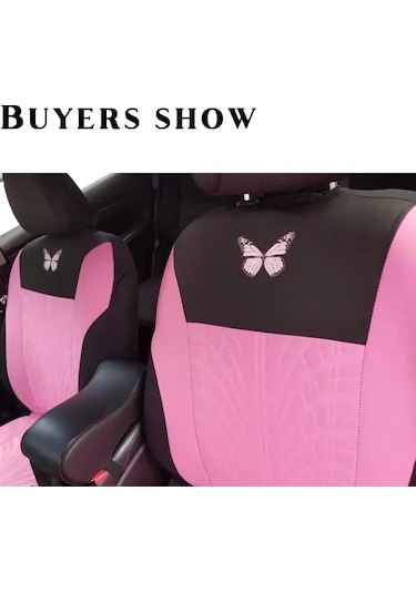 Araba Koltuğu Kılıfı Tam Set, Evrensel Desen Nakış Oto Koltuk Kılıfı Seti Blue 2 Seat As Picture