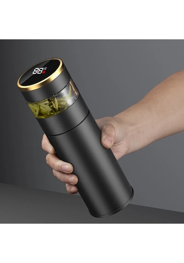 Bardak Akıllı 304 Paslanmaz Çelik Vakum Bardak Sıcaklık Led Diğer Siyah