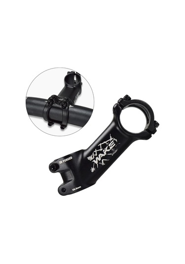 Suntek 31.8 Bisiklet Gövdesi Hafif Kısa Gidon 25-Derece-90Mm Siyah