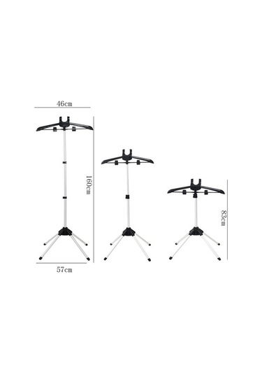 Novahub Siyah Teleskopik Giysi Buharlayıcısı Raf Katlanabilir Buhar Elbise Askısı Ütüleme Makinesi Braketi Ev Siyah