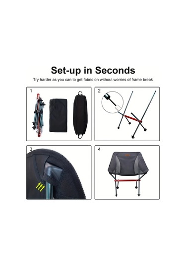 Dashanshop Pacoone Ultra Hafif Katlanır Sandalye Küçük Sandalye Alüminyum Alaşımlı Kamp Plaj Piknik İçin Altın