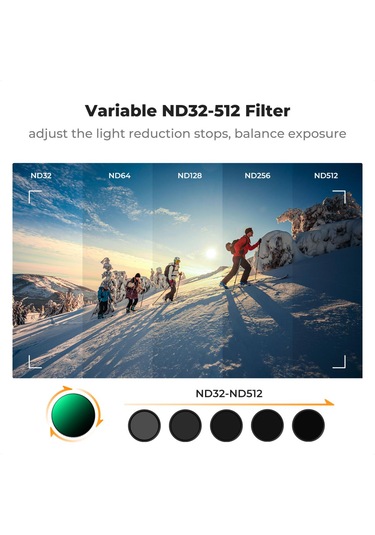 K&f Concept Variable Nd32-512 Filter Djı Osmo Action 3/4/5 Pro