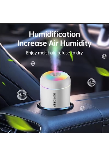 Rgb Beyaz 180 Ml Usb Ultrasonik Ofis Oda Ve Araba Hava Nemlendirici Buhar Makinesi Aroma Difizörü