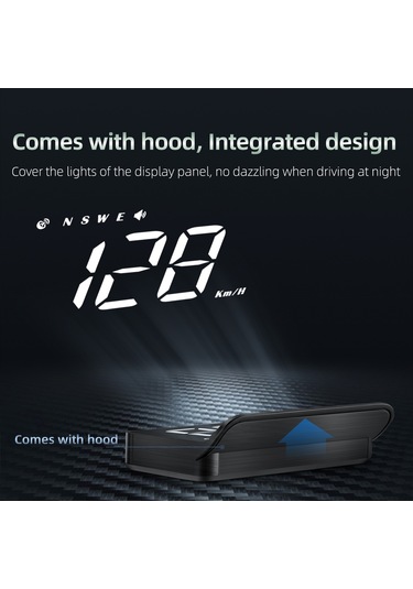 Geeksen Araç Hud Gösterge: 3.5" Gps Hız Göstergesi, Yorgunluk & Hız Uyarı Sistemi, Otomatik Parlaklık