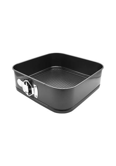 Vkemall 28cm Kare Non-stick Kek Kalıbı, Çift Katlı Karbon Çelik, Kesintisiz Isı Dağılımı, Kolay Çıkarma, Taze Pasta Pişirme Aleti Gri