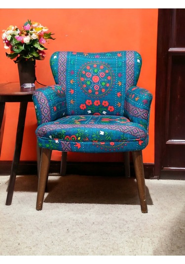 Argün Home Berjer - Çay Seti Koltuk Takımı - Tekli Koltuk Desenli