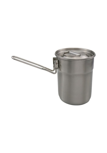 Tongxida 1l Gümüş Yiyecek Dereceli Paslanmaz Çelik Katlanabilir Kamp Bardağı, Dış Mekan Kahve/su Bardağı Gümüş