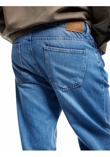 Koton Pamuklu Normal Bel Cep Detaylı Vintage Straight Fit Jean Pantolon Açık İndigo 6wam40091nd Açık İndigo