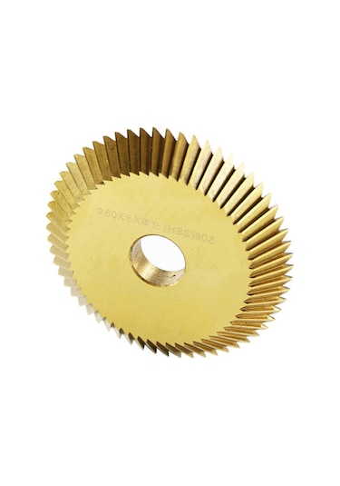 Konesam Altıgen Anahtar Kesme Makinesi İçin Hss Plaka, Tin Kaplama, 60mm Çap, 16mm İç Çap, 6mm Kalınlık, 90 Diş, 1 Adet