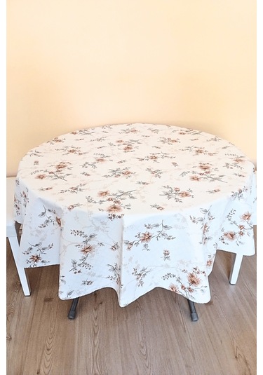 Altı Astarlı Yuvarlak Muşamba Masa Örtüsü -140 Cm Çap-elg20