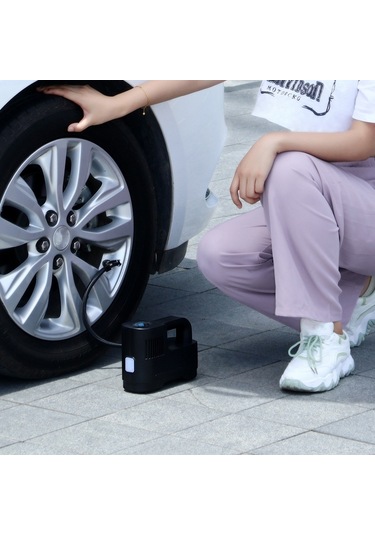 Sones Taşınabilir Çok Fonksiyonlu Akıllı Araba Şişme Pompa Elektrikli Hava Pompası, Stil: Işık İşaretçili Kablosuz