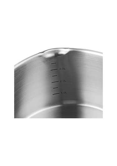 Nehir Roma 22 Cm Paslanmaz Çelik Süzgeç Kapaklı Fonksiyonel Derin Tencere