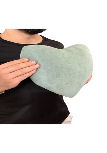 Ozclife Kalp Yastığı %100 Pamuklu %100 Boncuk Elyaf - Yeşil