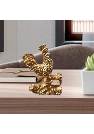 Suntek Magideal Tavuk Heykelcik Çin Bakır Horoz Heykeli Mağaza Altın
