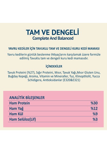 Tavuklu Kuru Yavru Kedi Maması 500 Gr