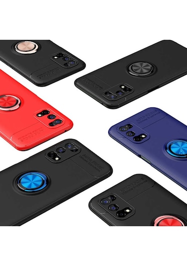 Realme 7 Pro Kilif Yüzüklü Magnetli Ravel Case 389753113