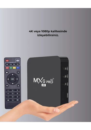 4k Android Tv Box 2gb Ram 16gb Rom, Hızlı Wi-fi Bağlantılı Akıllı Medya Kutusu