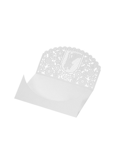 Mufunye 20 Adet/takım Düğün Davetiye Kartı Kapağı İnci Kağıt Lazer Kesim Gelin Damat Desenli Davetiye Kartları Düğün Yıldönümü Malzemeleri--beyaz