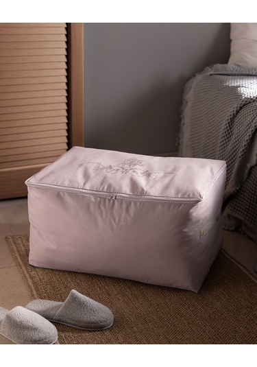 Madame Coco Çiçek Desen Baskılı Hurç - Pudra - 64x41x35 Cm Pudra