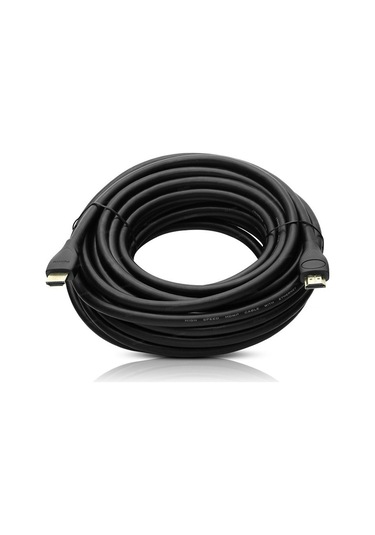 Plastik Düz Siyah 10 Metre Gold Poşetli Hdmı Kablo 4434