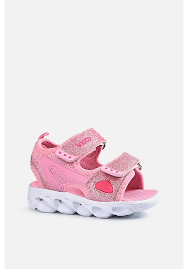 Vicco Roy Işıklı Kız Bebek Pembe Sandalet Pembe