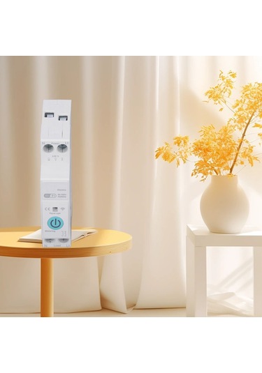 Yaozixa Ev İçin Wifi Akıllı Devre Kesici, 63a 90-300v, Enerji Tüketim Takibi, Uygulama Ve Ses Kontrolü, Zamanlanmış Açma/kapama, Dın Ray Montajı