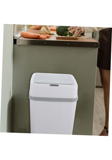 Qianfan Akıllı Çöp Tenekesi Otomatik Sensör Ev Yatak Odası Süt Beyazı