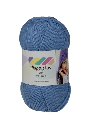 Kürkçü Han Happy Joy 100gr 300m El Örgü İpi Açık Mavi Hj081