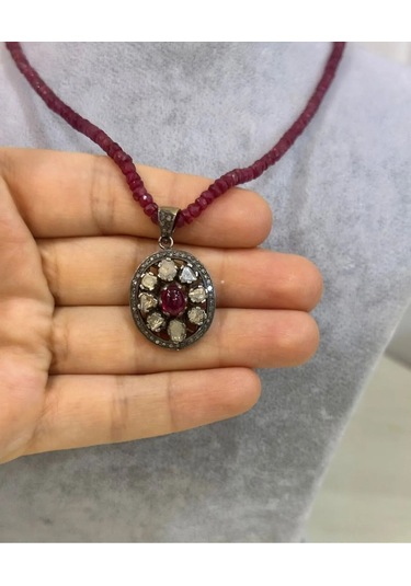 Yakut Elmas Kolye 176