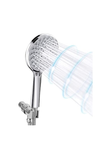 Kustar Nilüfer 3 In 1 5 Fonksiyonlu Banyo Duş Başlığı Seti L Mafsal Ve 1,5 Metre Örgülü Hortum Seti Gri