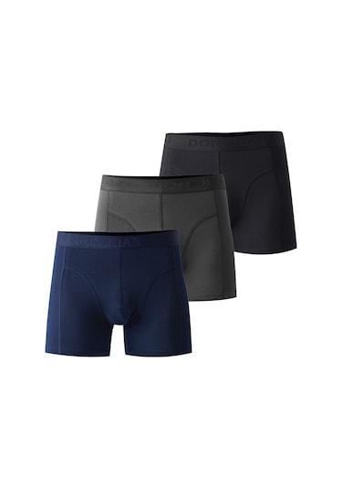 Josejuan 3'Lü Erkek Boxer Koton Likralı Yazılı Lastik 1003