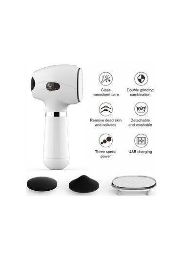 Moveevo Elektrikli Ayak Öğütücü Ayak Nasırı Giderici Çift Başlıklı Otomatik Ayak Törpüsü Nano Cam Bakım Öğütme Diski Ve Kuvars