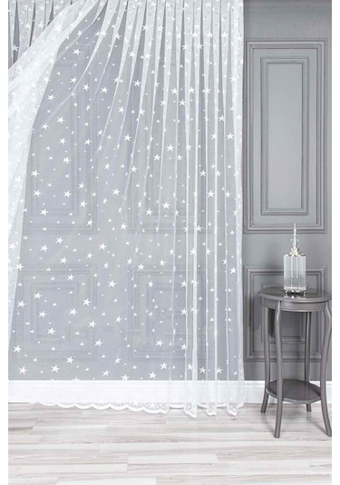 Evdepo Home Kullanıma Hazır Örme Tül Perde (541909320)