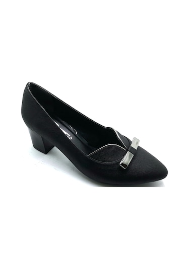 Punto 533041 Bayan Topuklu Siyah Ayakkabı Yeni Sezon