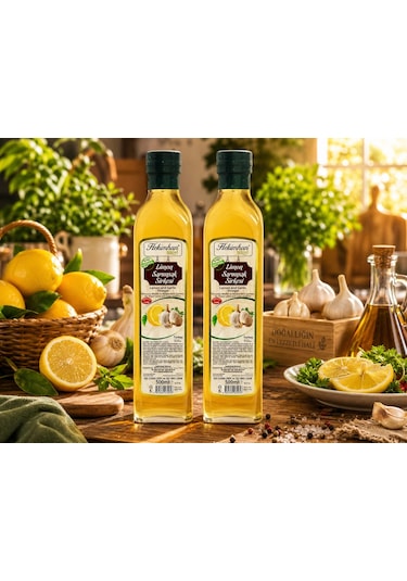 Hekimhan Bitkisel Limon Sarımsak Sirkesi Cam 500 ML