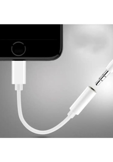 Gajeena İphone Uyumlu İçin Beyaz 3.5mm Kulaklık Çevirici, Lightning Bağlantısı İle Müzik Dinleme Adaptörü