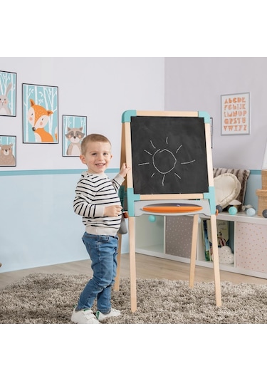 Smoby Ahşap Çift Taraflı Yazı Tahtası Çok Renkli