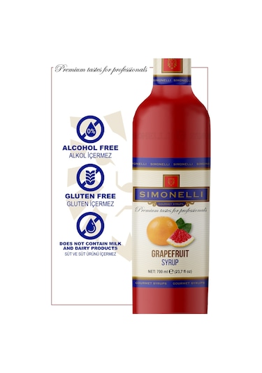 Simonelli Kahve ve Kokteyl Şurubu Greyfurt Aromalı 700 ML + Pompa