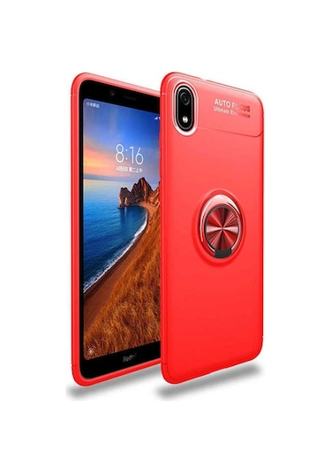 Xiaomi Redmi 7a Kılıf Zore Ravel Silikon Kapak Kırmızı