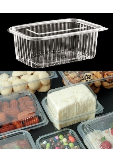 Plastik Saklama Kabı 2000 G 100 Adet Kapaklı Sızdırmaz Kap