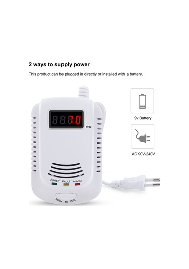 Anjiexun Gaz Kaçak Dedektörü Analizörü Karbon Monoksit Sensörü, Ab Fişi