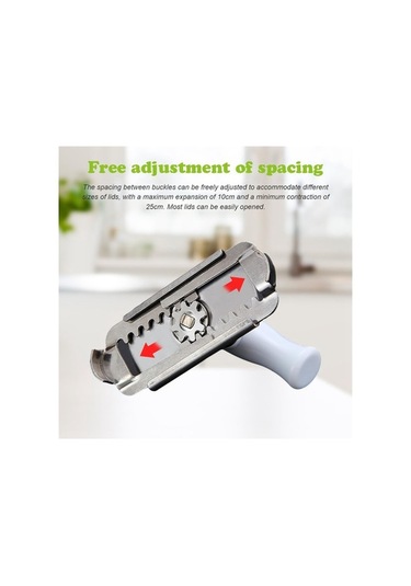 Moly Zayıf Eller İçin Kolay Ayarlanabilir Tutacaklı Kavanoz Açacağı A Yeşil Paslanmaz Çelik Yeşil