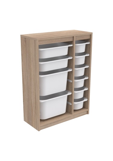 Cosmo Xs Çok Amaçlı 10 Sepetli Mutfak Banyo Kiler Dolabı Beyaz